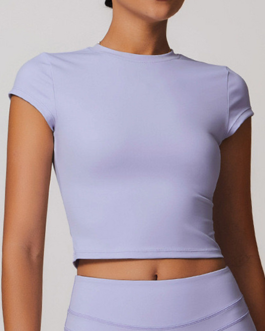 [With Old Logo] Stephanie Athletic Cropped Top